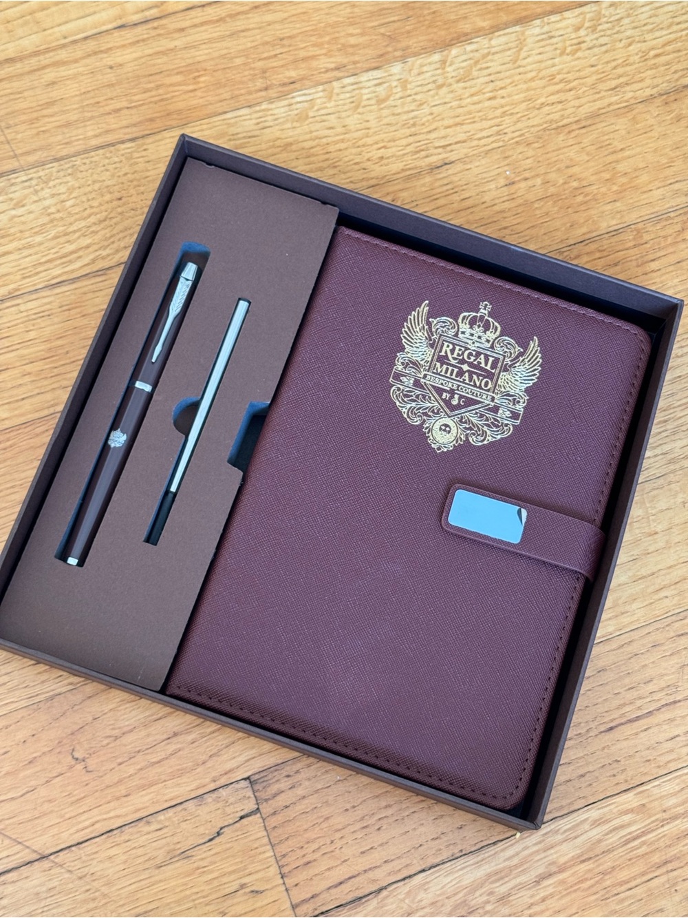Burgundy Notebook & Pen Gift Set